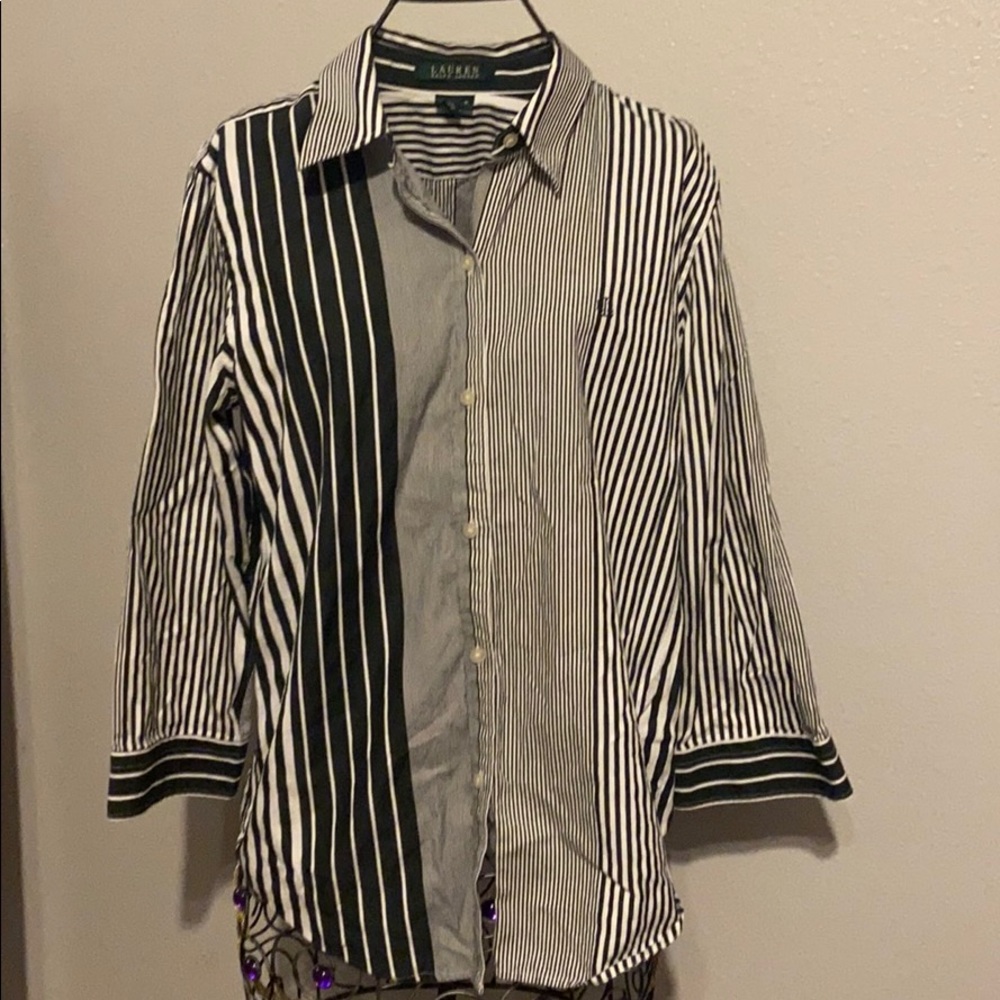 Ralph Lauren long sleeve polo collared shirt sz m